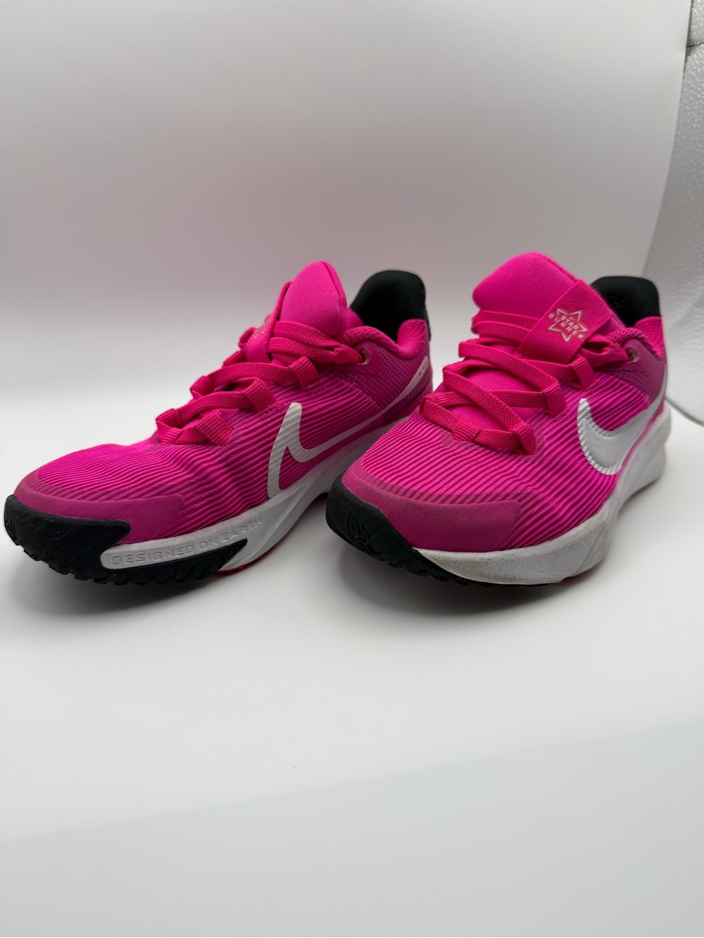 Nike Kids Pink Athletic Sneakers with White Swoosh